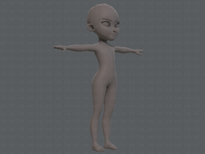base mesh girl characterv02 3D Model