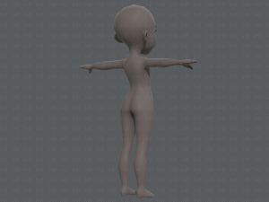 base mesh girl characterv02 3D Model