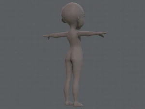 base mesh girl characterv02 3D Model