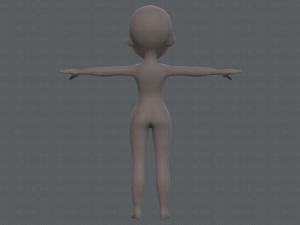 base mesh girl characterv02 3D Model
