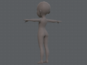 base mesh girl characterv02 3D Model