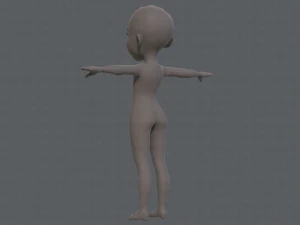 base mesh girl characterv02 3D Model