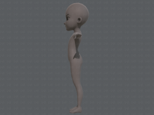 base mesh girl characterv02 3D Model