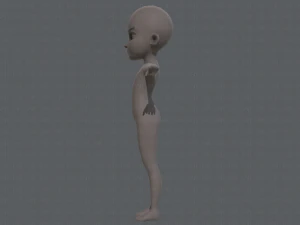 base mesh girl characterv02 3D Model