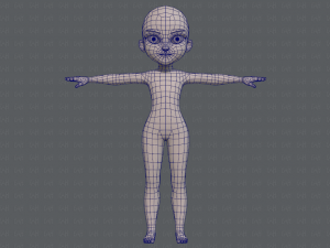 base mesh girl characterv02 3D Model