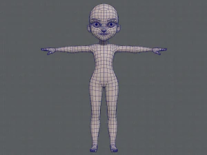 base mesh girl characterv02 3D Model