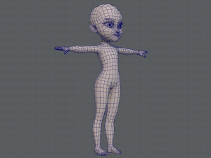 base mesh girl characterv02 3D Model