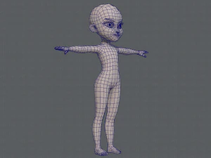 base mesh girl characterv02 3D Model