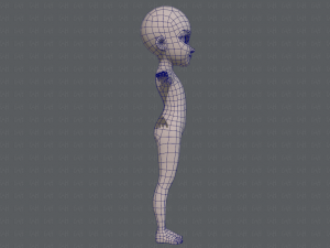 base mesh girl characterv02 3D Model
