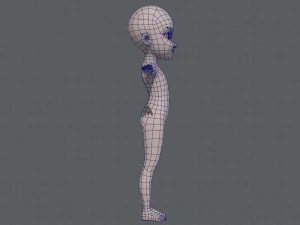 base mesh girl characterv02 3D Model