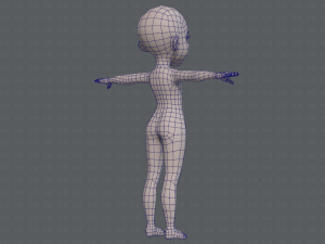 base mesh girl characterv02 3D Model