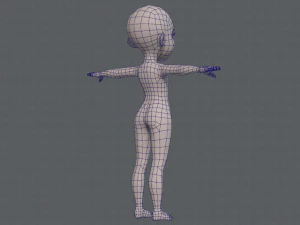 base mesh girl characterv02 3D Model