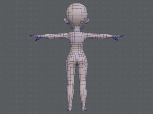 base mesh girl characterv02 3D Model