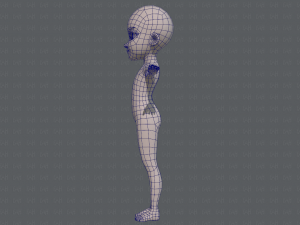 base mesh girl characterv02 3D Model