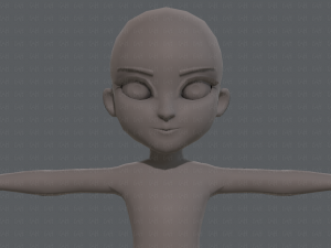 base mesh girl characterv02 3D Model