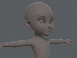 base mesh girl characterv02 3D Model