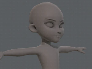 base mesh girl characterv02 3D Model
