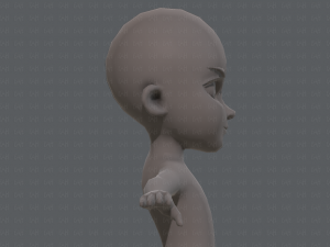 base mesh girl characterv02 3D Model