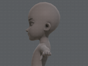 base mesh girl characterv02 3D Model