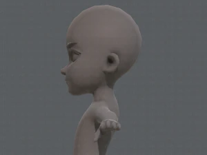 base mesh girl characterv02 3D Model