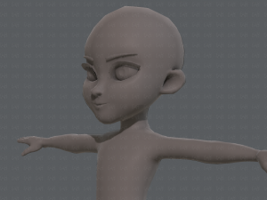 base mesh girl characterv02 3D Model