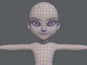 base mesh girl characterv02 3D Model
