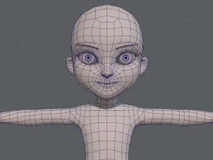 base mesh girl characterv02 3D Model