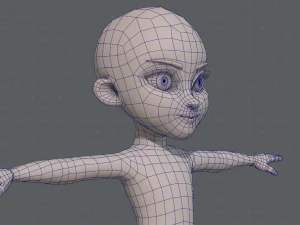 base mesh girl characterv02 3D Model
