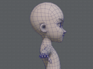 base mesh girl characterv02 3D Model