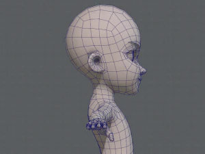 base mesh girl characterv02 3D Model