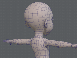 base mesh girl characterv02 3D Model