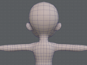 base mesh girl characterv02 3D Model