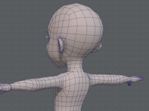 base mesh girl characterv02 3D Model