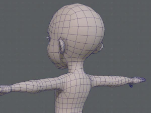 base mesh girl characterv02 3D Model