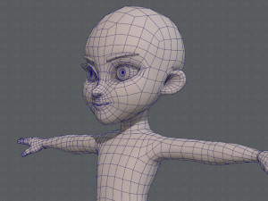 base mesh girl characterv02 3D Model
