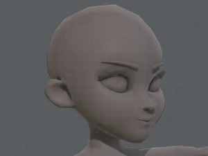 base mesh girl characterv02 3D Model