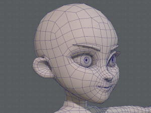 base mesh girl characterv02 3D Model