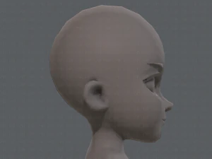 base mesh girl characterv02 3D Model