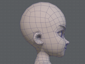 base mesh girl characterv02 3D Model