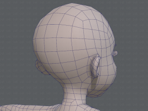 base mesh girl characterv02 3D Model
