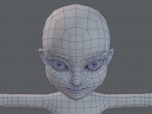 base mesh girl characterv02 3D Model