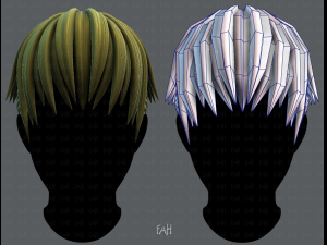 3d hair style for man v04 3D मॉडल