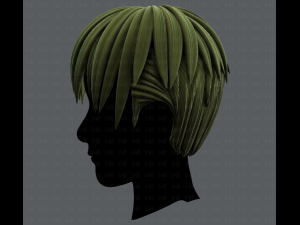 3d hair style for man v04 3D Модель
