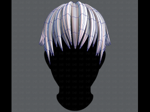 3d hair style for man v04 3D Модель