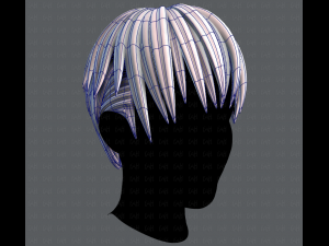 3d hair style for man v04 3D Модель