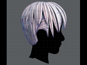 3d hair style for man v04 3D Модель
