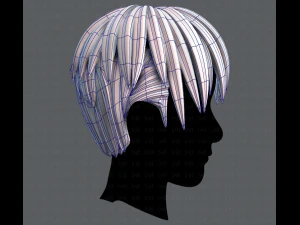 3d hair style for man v04 3D Model