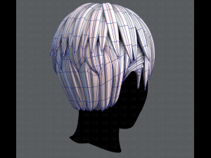 3d hair style for man v04 3D Модель