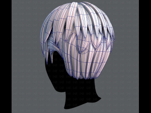 3d hair style for man v04 3D Модель