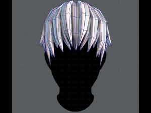 3d hair style for man v04 3D Модель